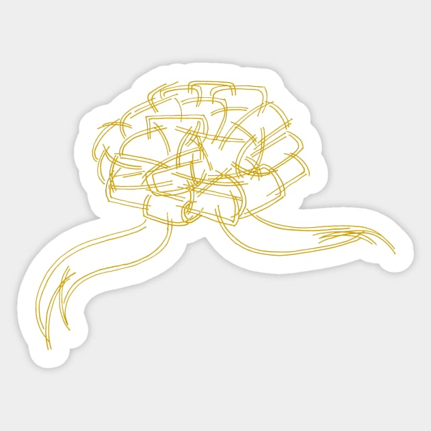 Ribbon Bow (yellow) Sticker by calenbundalas